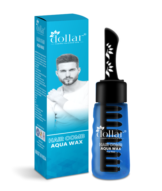 Dollar HAIR COMB AQUA WAX|2-1IN-1 HAIR STYLING WAX WITH COMB| (260 ml)BLUE