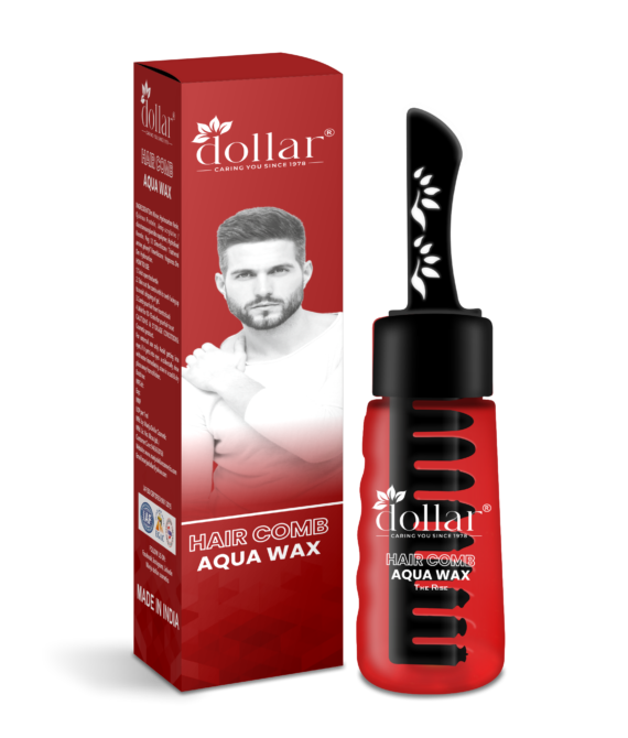 Dollar HAIR COMB AQUA WAX|2-1IN-1 HAIR STYLING WAX WITH COMB| (260 ml)RED